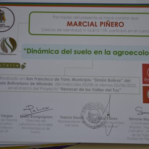 Certificado de formaccíon